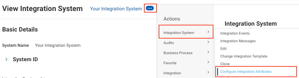 Configure Integration Attributes