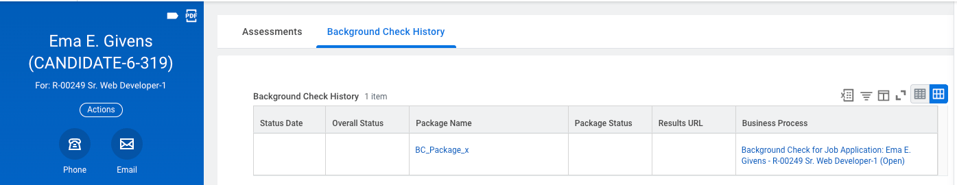 Background Check Details