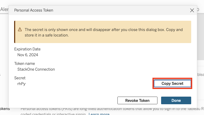 Copy Token Details
