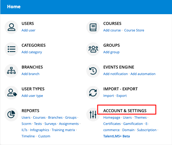 Account & Settings