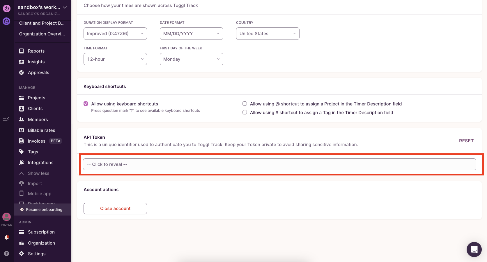 API Token