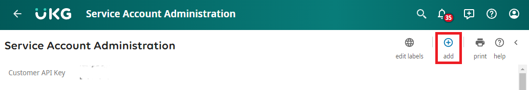 Add Service Account