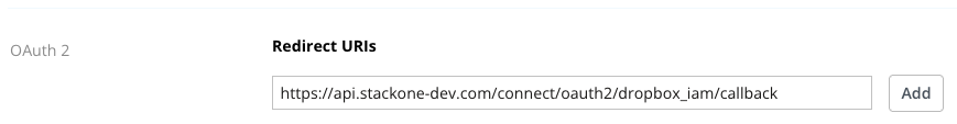 Redirect URI