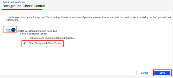 Enable Background Check in Recruiting