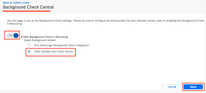 Enable Background Check in Recruiting