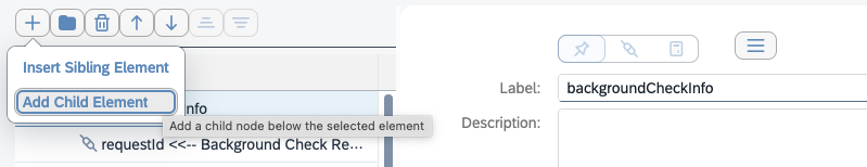 Select option to map child fields