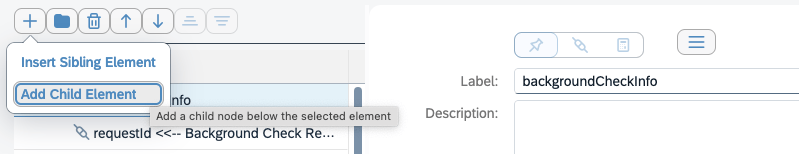Select option to map child fields