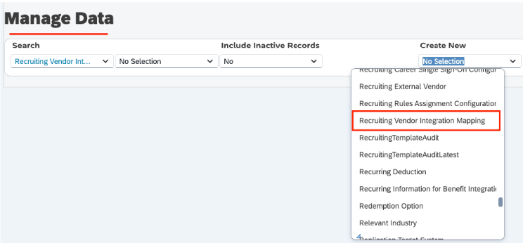 Recruiting Vendor Integration Mapping