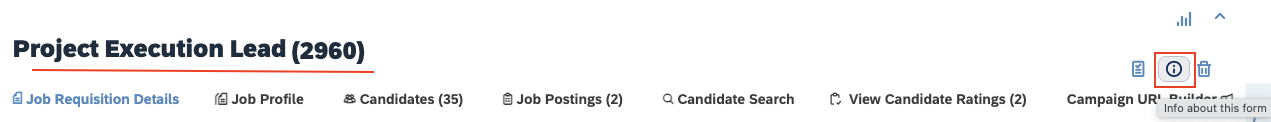Specific Job Requisition