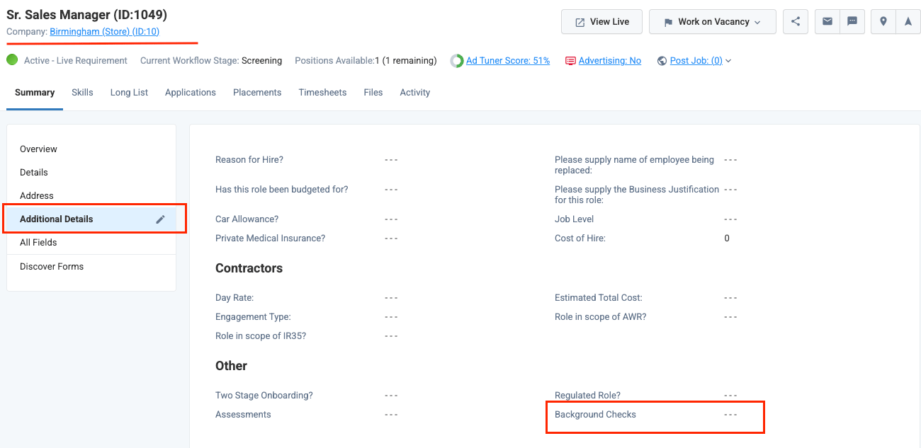 Eploy navigate to additional details page of vacancy