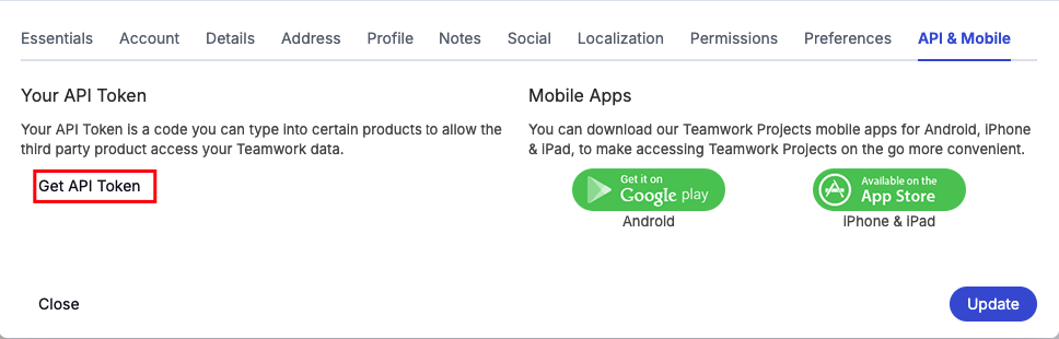 Get API Token