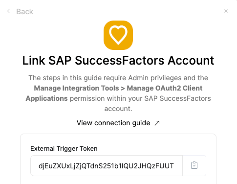 External Trigger Token