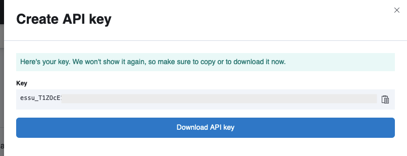 Copy API Key