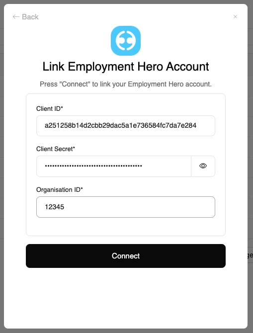 Enter Credentials