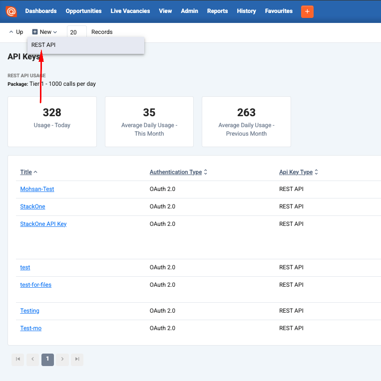 Create API Key