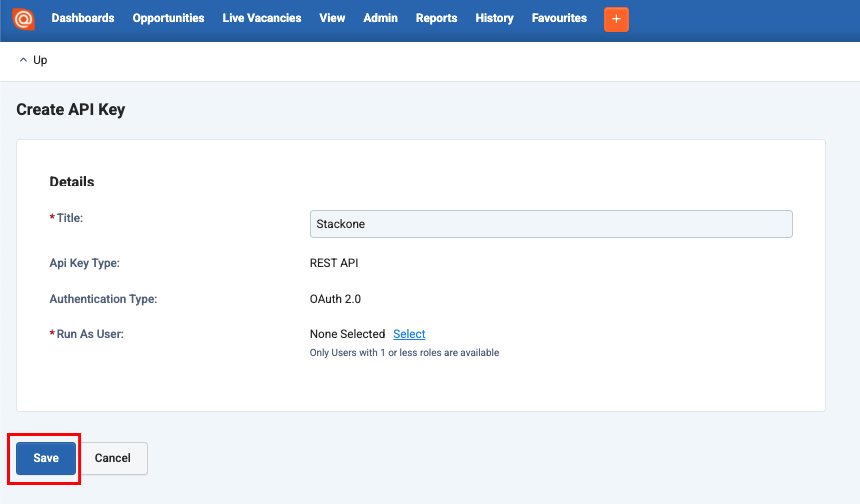 Create API Key