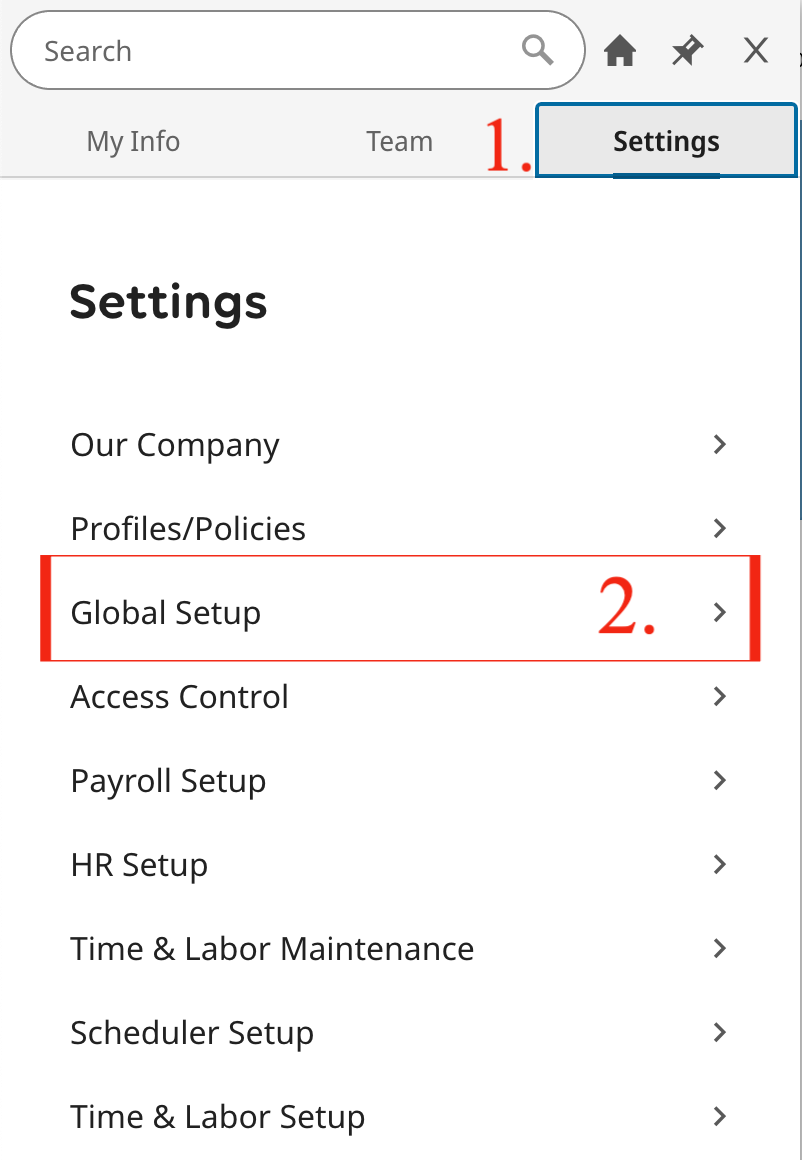 global setup