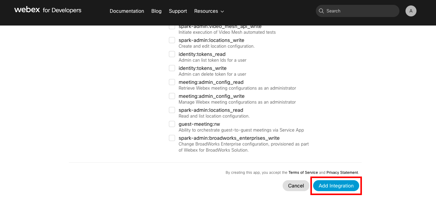 Add Integration