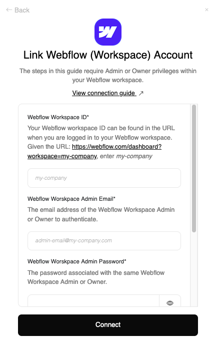 Enter Credentials