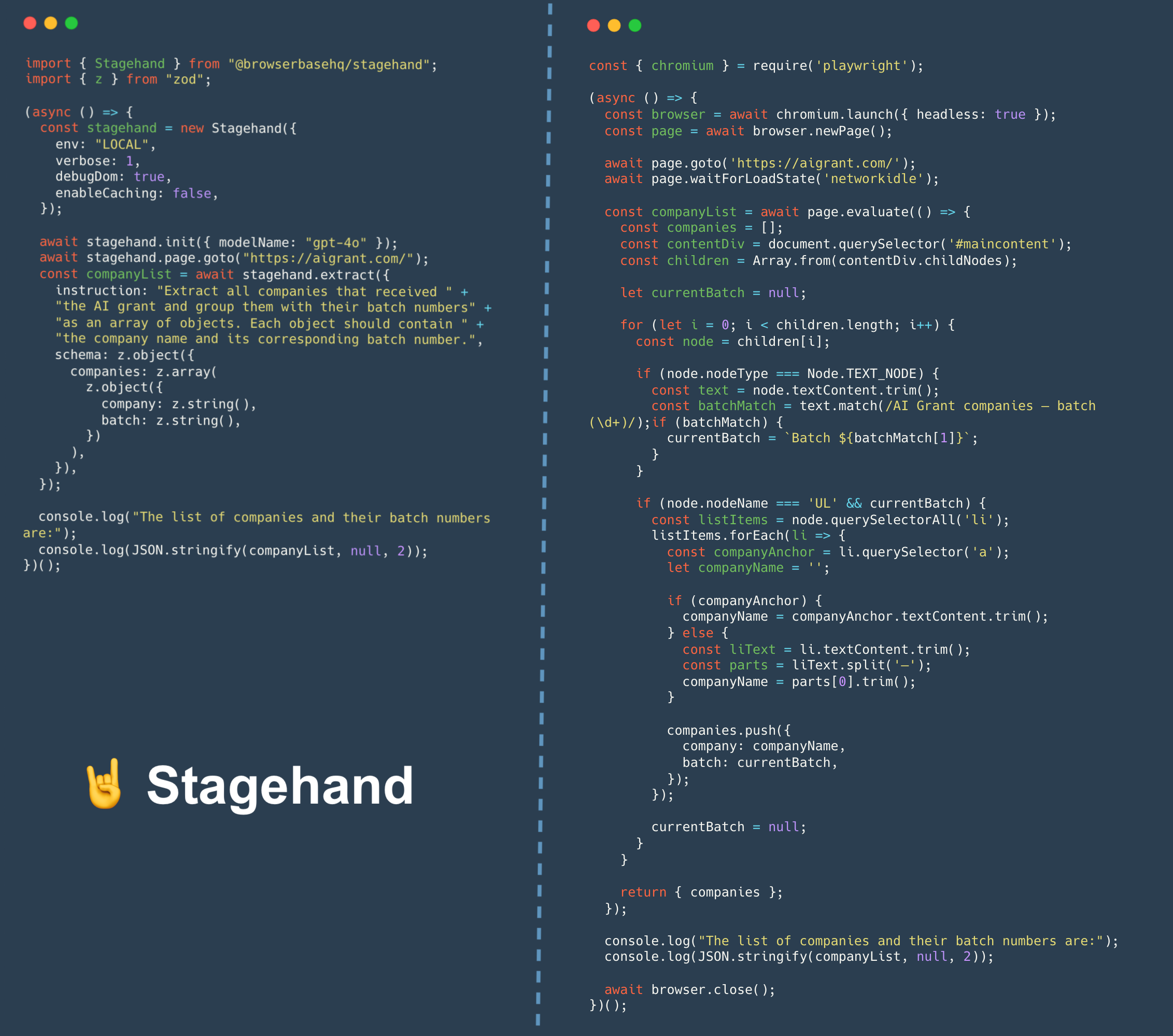 Stagehand v. Playwright