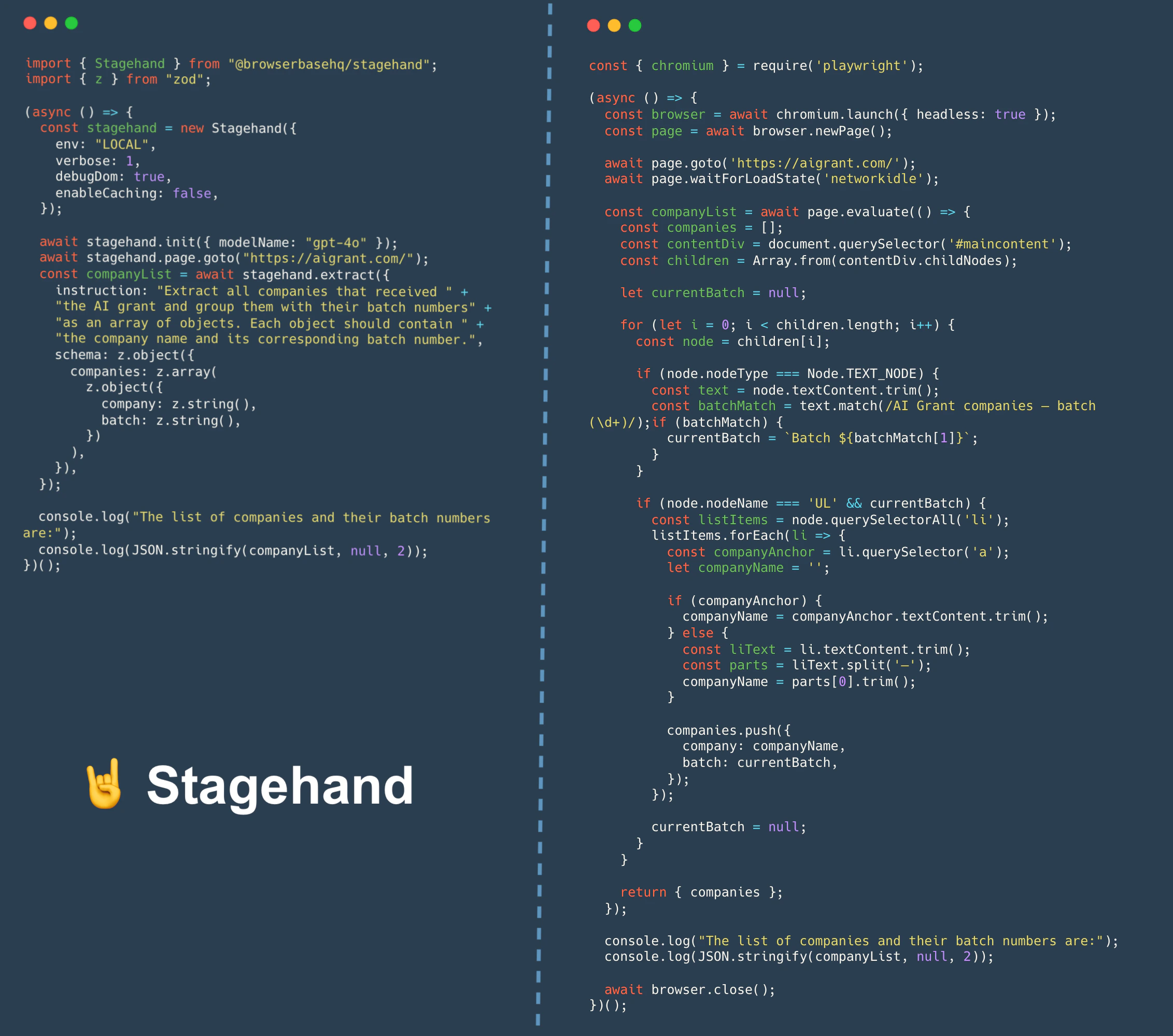 Stagehand v. Playwright