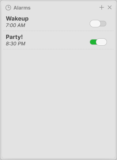 Alarms Alarms