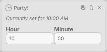 Modify Alarm Modify Alarm