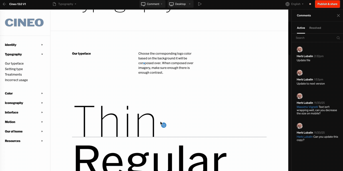 Comment being made, then checkmark selected to remove the comment from in-body