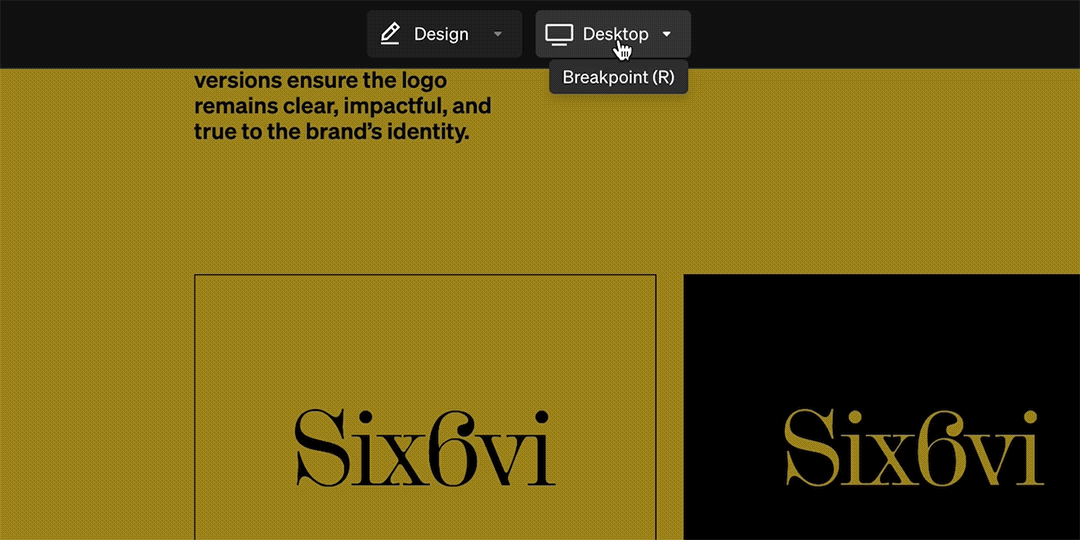 Selecting different breakpoints and modifying them to be optimized for the breakpointa