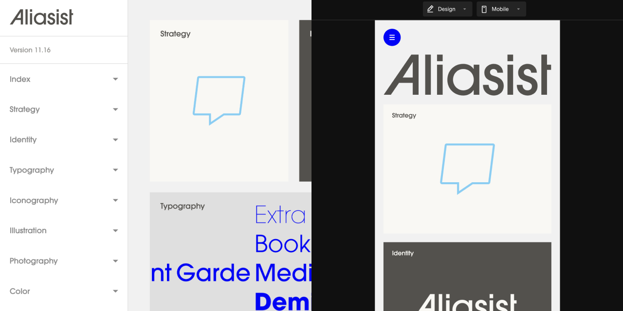 Side by side comparison of menus, one a sidebar great for desktop, the other a mobile flyout