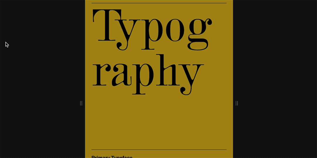 A single word breaking onto two lines being resized to fit onto one line