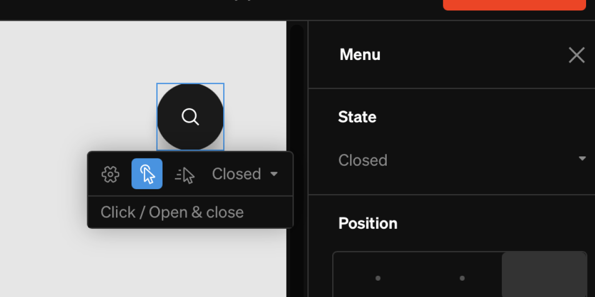 Menu Behavior Click