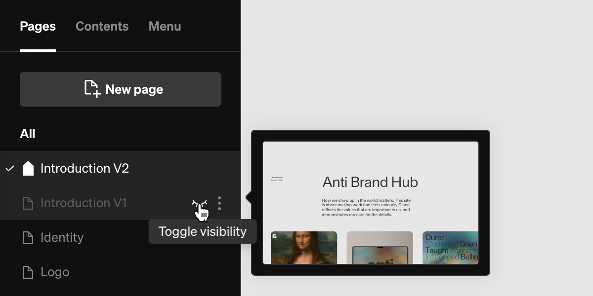 Pages Visibility