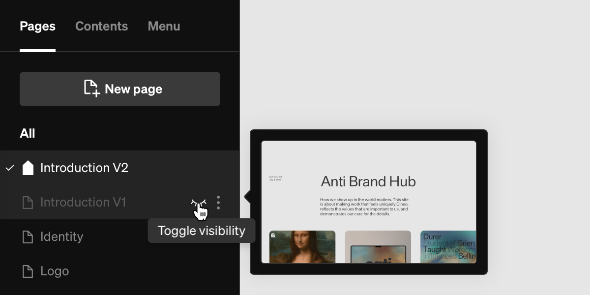 Pages Visibility