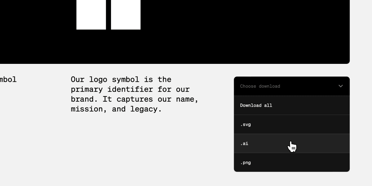 Various design examples of dropdowns in use for menu groups and accordions