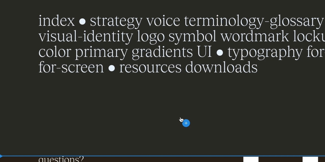 Hovering and adding content to various designs, showing clicking and dragging actions to add