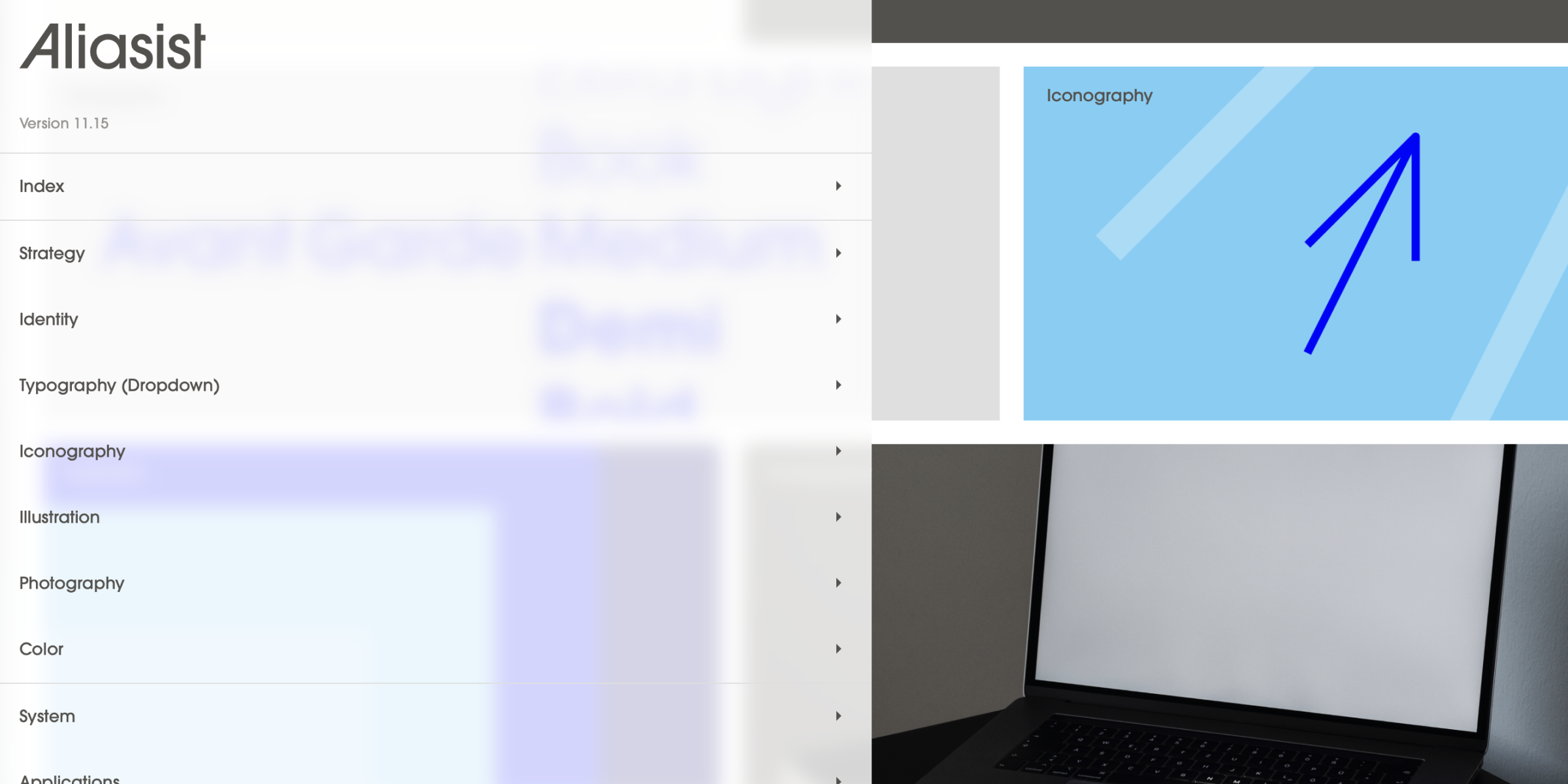 Munu open with the page contents blurry and showing through