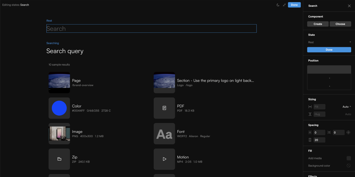 Search States