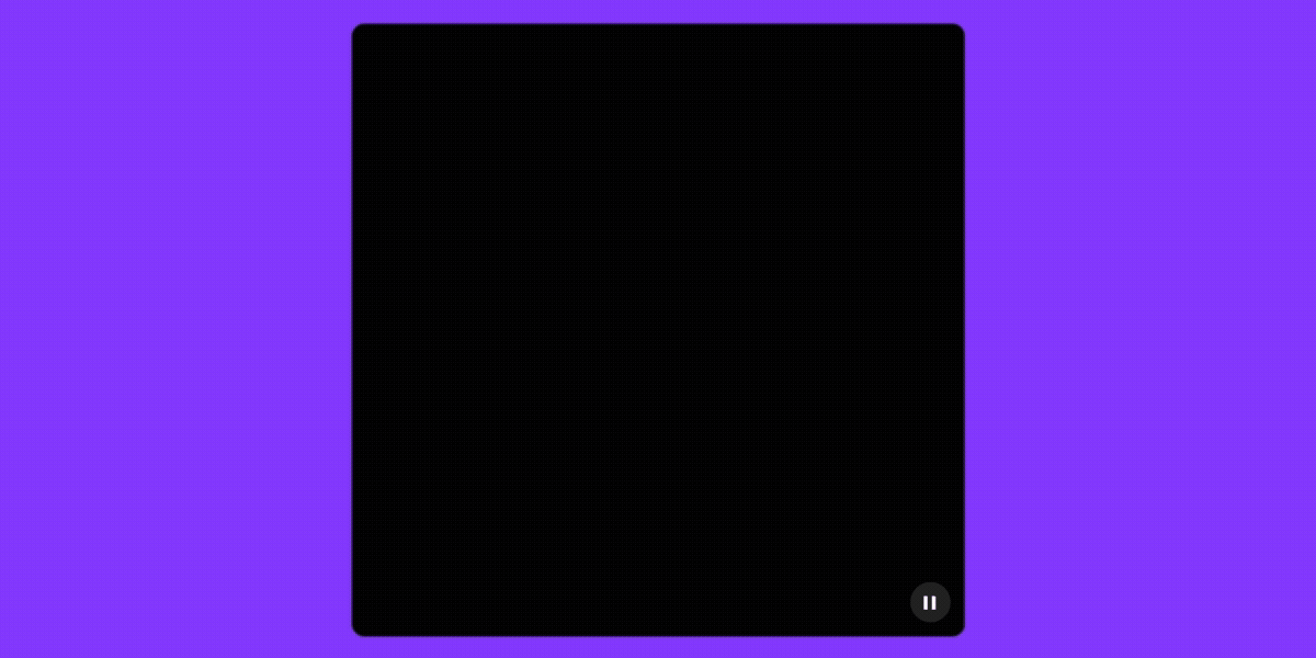 Looping video with just a pause button