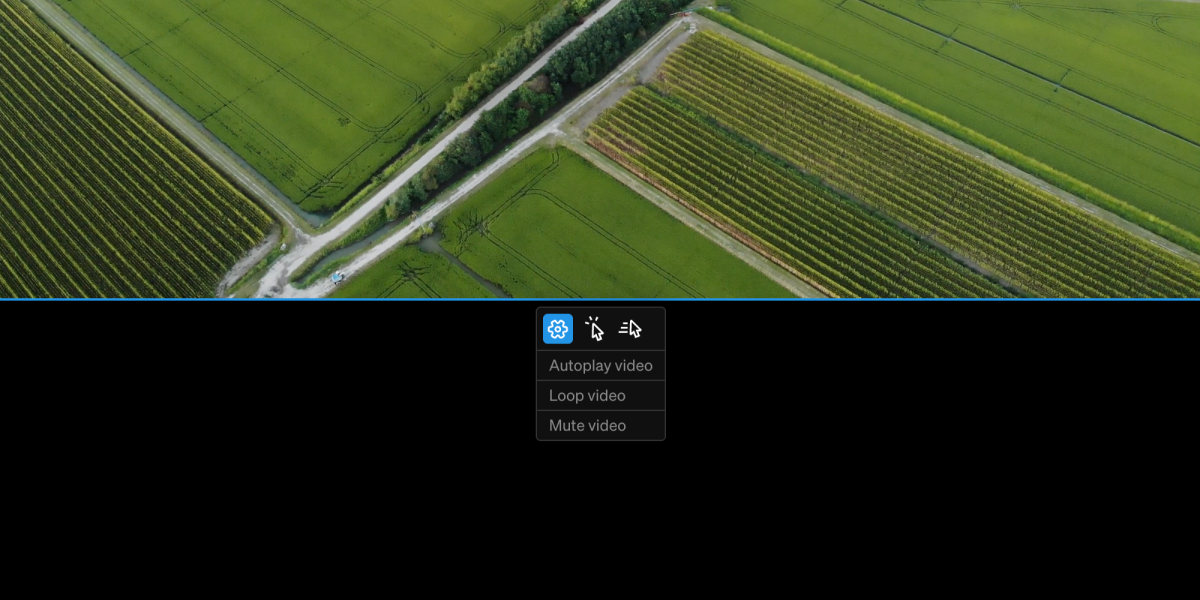 Contextual toolbar beside selected image showing settings