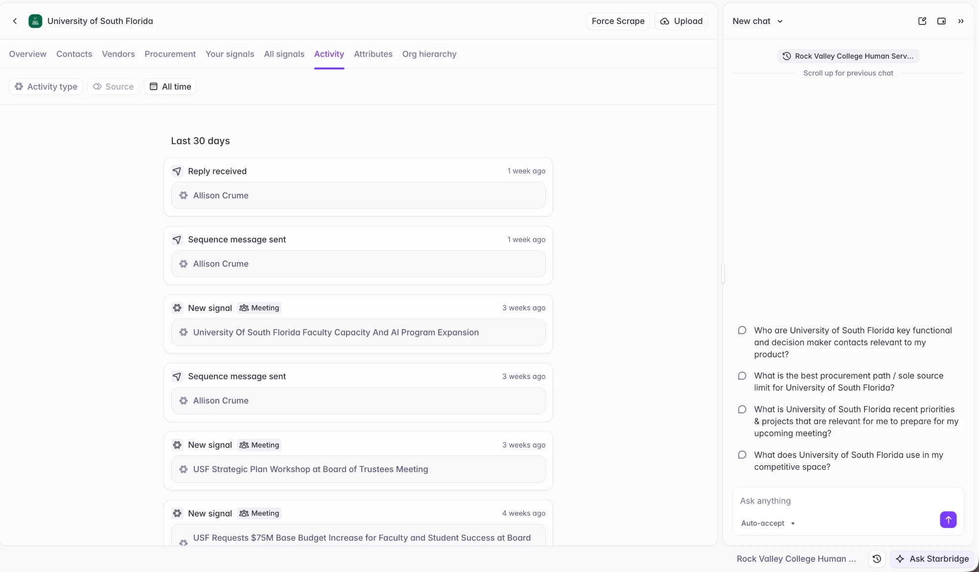 Account Activity