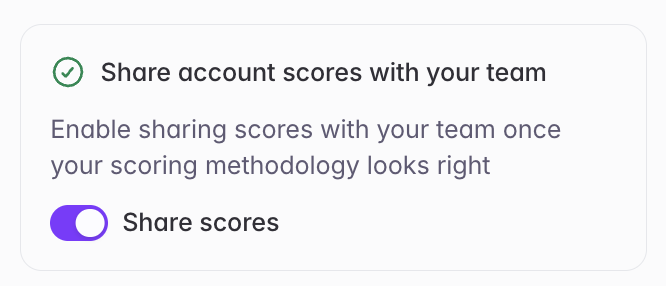 Share account scores