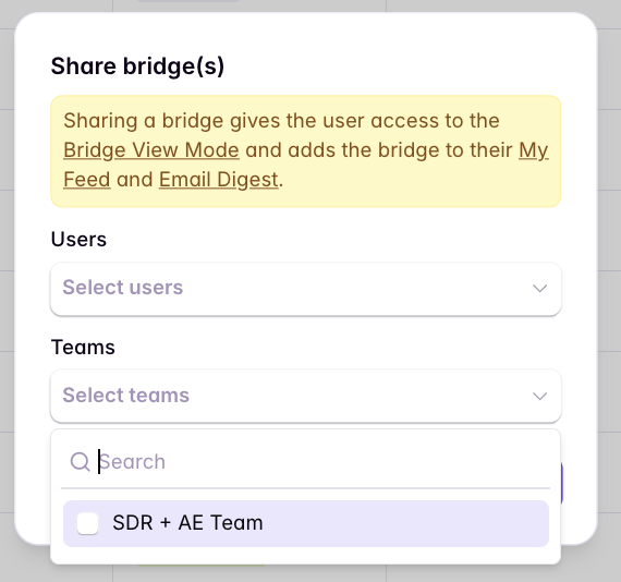 Teams screen in Starbridge