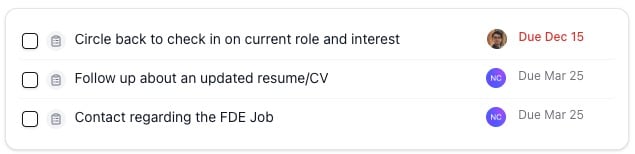 Tasks on a person's profile — screenshot 5