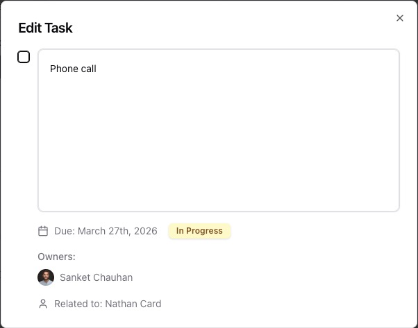 Tasks on a person's profile — screenshot 7