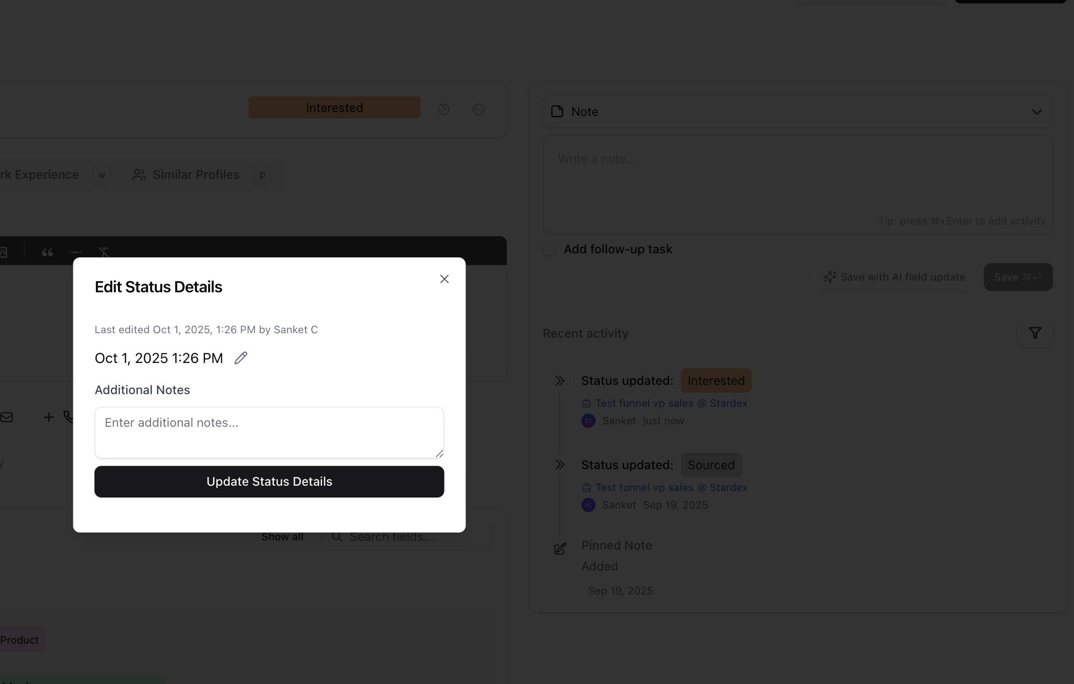 Tracking upcoming interviews — screenshot 3