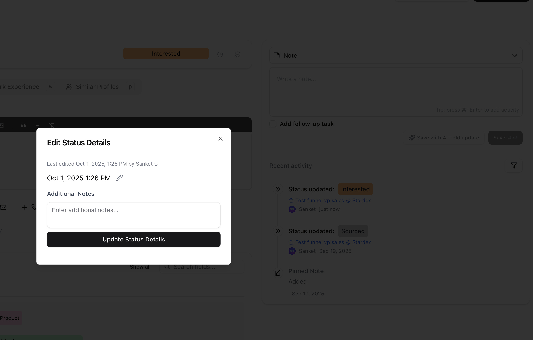 Tracking upcoming interviews — screenshot 3