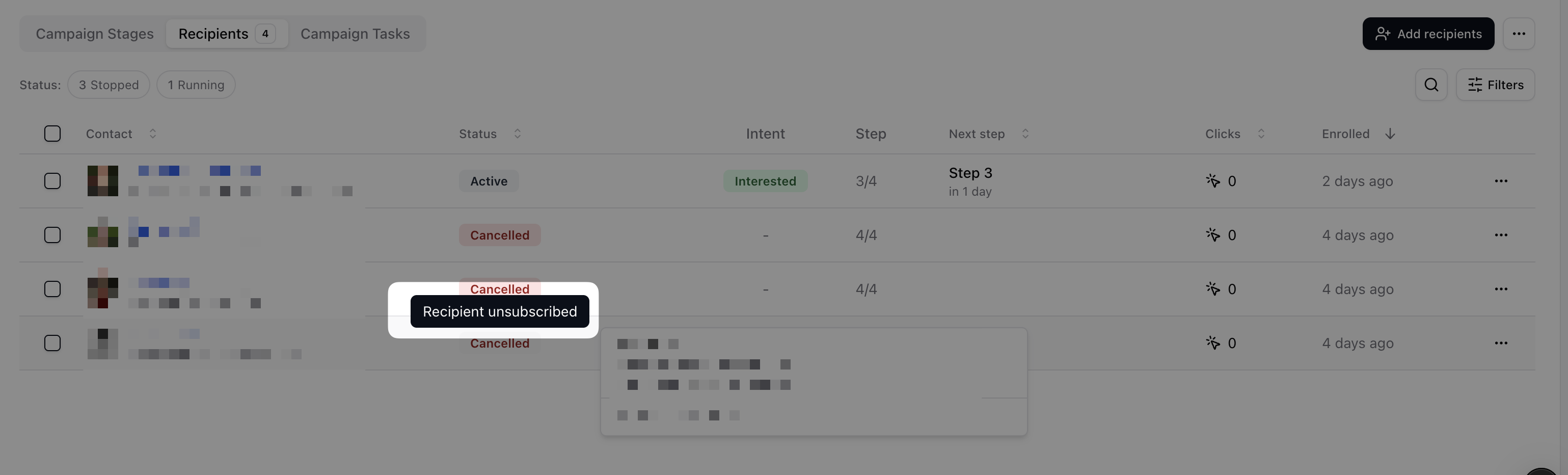 What happens when someone unsubscribes — screenshot 5
