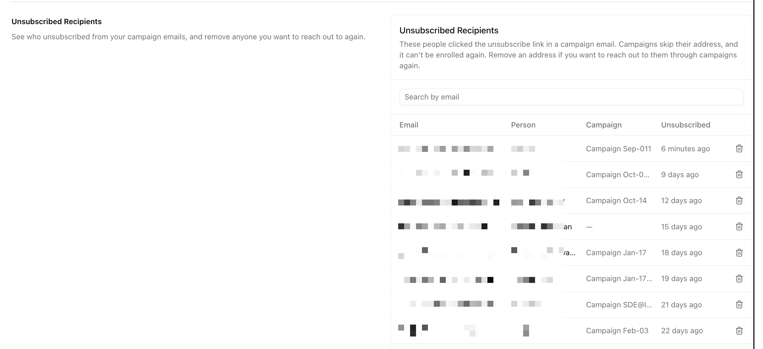 See who unsubscribed — screenshot 8