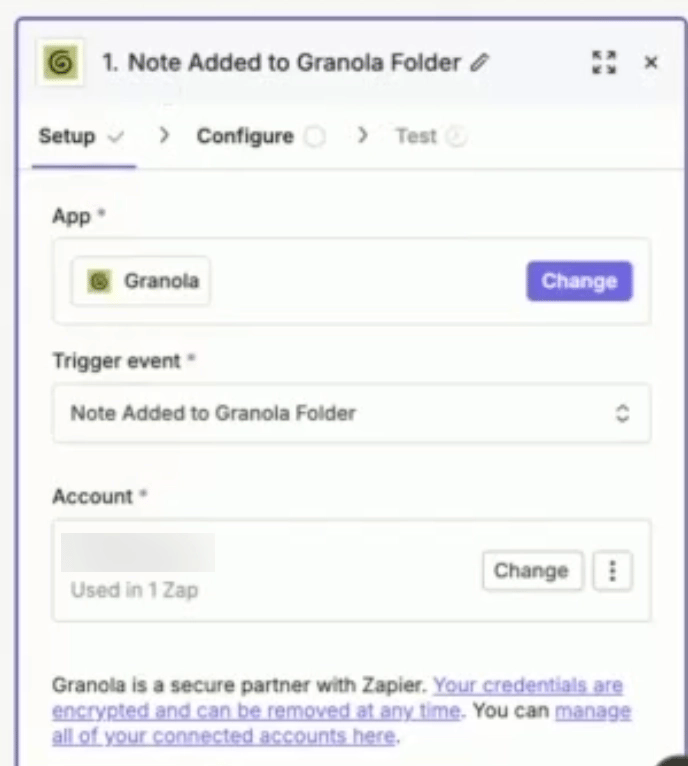Example with Granola — screenshot 17